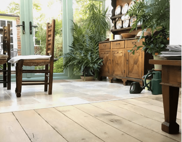 Wood floors installed in Kent kitchen area.