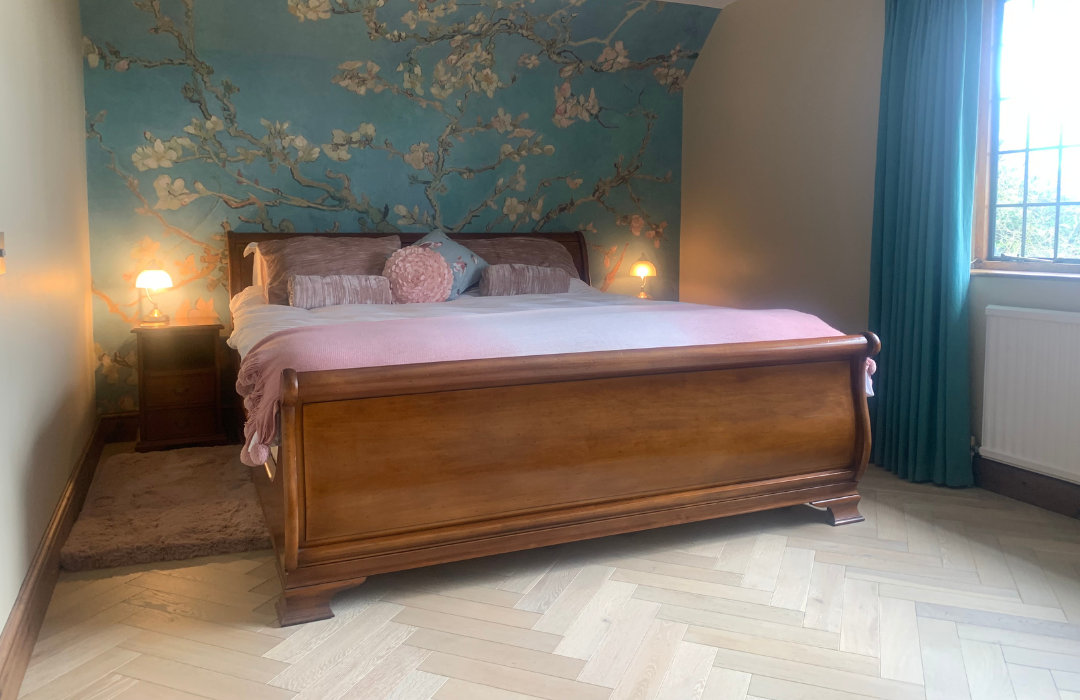 Wood Flooring Sussex Bedroom 1080 x 700 Beautiful Parquet flooring in an attractive Crowborough Bedroom