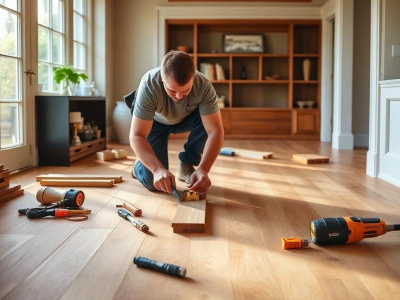 Floor laying, in a Crowborough home